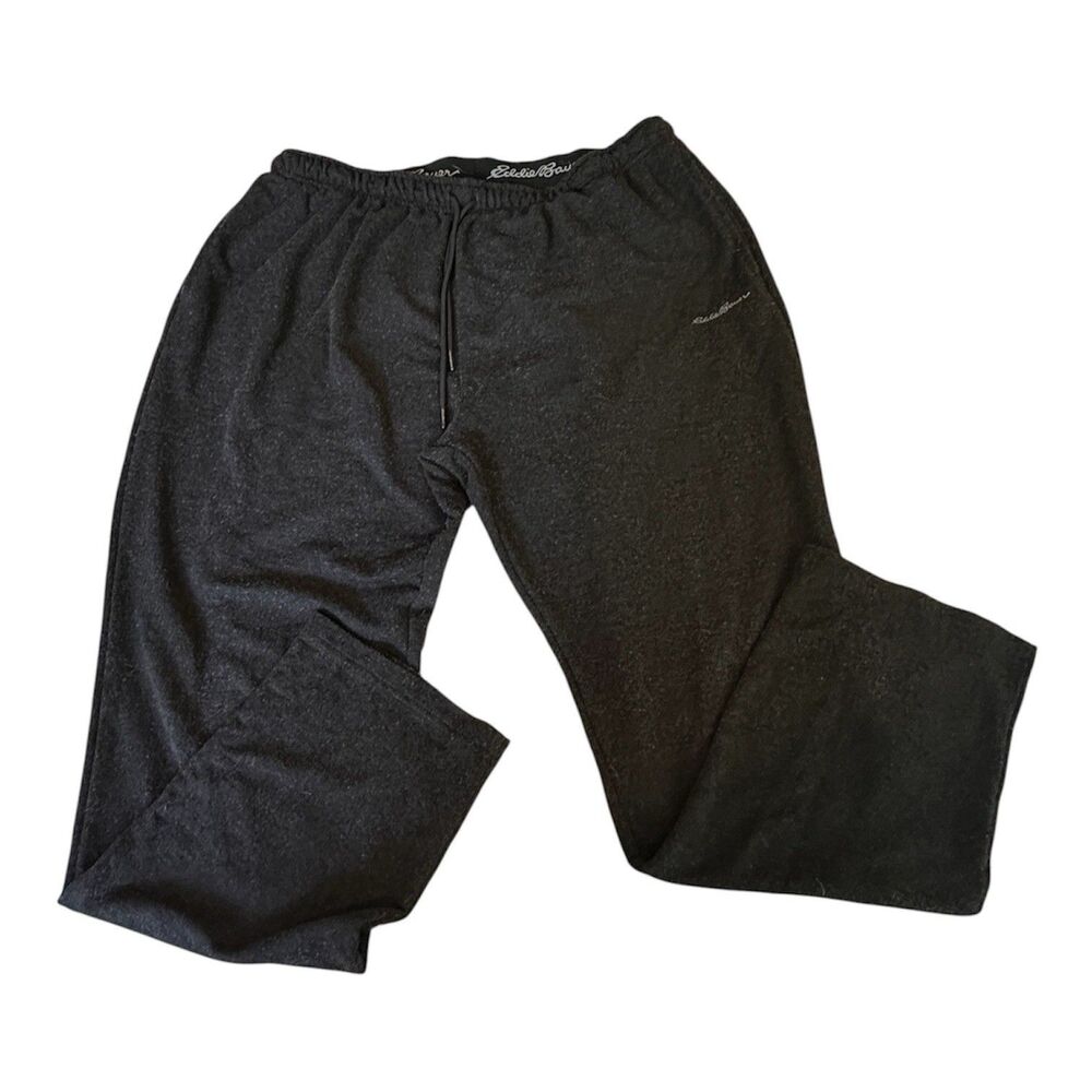 Eddie Bauer Men's XL Sweatpants Gray Heathered Lounge Pants Drawstring Comfort